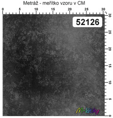 OB Metráž kolekce vintage černošedé květy náš tisk na objednávku – výběr z materiálů