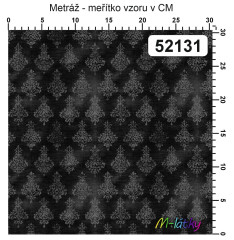 OB Metráž kolekce vintage černošedé květy náš tisk na objednávku – výběr z materiálů