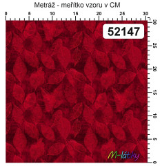 OB Metráž kolekce vintage červené květy náš tisk na objednávku – výběr z materiálů