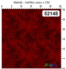 OB Metráž kolekce vintage červené květy náš tisk na objednávku – výběr z materiálů
