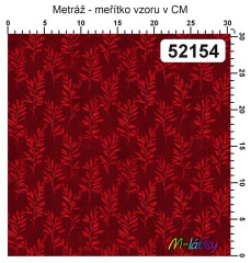 OB Metráž kolekce vintage červené květy náš tisk na objednávku – výběr z materiálů
