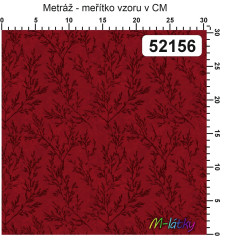 OB Metráž kolekce vintage červené květy náš tisk na objednávku – výběr z materiálů