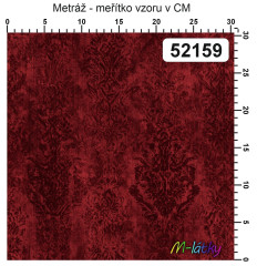 OB Metráž kolekce vintage červené květy náš tisk na objednávku – výběr z materiálů