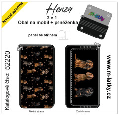 MOB Panel - Honza 2v1 Obal na mobil/peněženka - jezevčíci tisk na objednávku