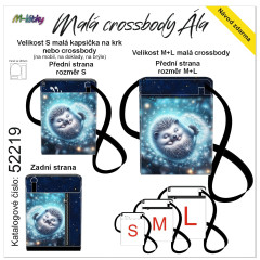 MOB Panel - Malá crossbody Ála - výběr z rozměrů - ježek spící v pampelišce návod k panelu zdarma - více v popisu produktu