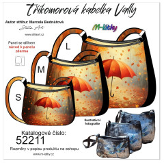 MOB B Panel se střihem - tříkomorová kabelka Vally - deštník ve větru fotonávod v popisu produktu - výběr z rozměrů