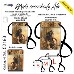 MOB Panel - Malá crossbody Ála - výběr z rozměrů - Kleopatra - starověký Egypt návod k panelu zdarma - více v popisu produktu