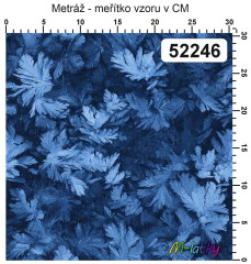 OB Metráž modrá námraza náš tisk na objednávku – výběr z materiálů