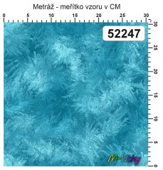 OB Metráž tyrkysová námraza náš tisk na objednávku – výběr z materiálů