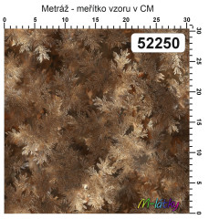 OB Metráž hnědá námraza náš tisk na objednávku – výběr z materiálů