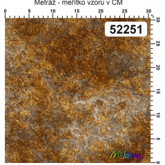 OB Metráž rezavá námraza náš tisk na objednávku – výběr z materiálů