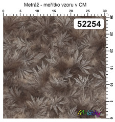 OB Metráž hnědá námraza náš tisk na objednávku – výběr z materiálů