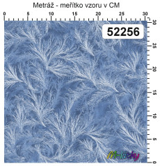 OB Metráž modrá námraza náš tisk na objednávku – výběr z materiálů