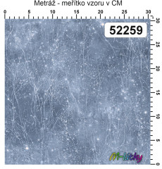 OB Metráž modrošedá námraza náš tisk na objednávku – výběr z materiálů