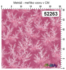 OB Metráž růžová námraza náš tisk na objednávku – výběr z materiálů