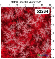 OB Metráž červená námraza náš tisk na objednávku – výběr z materiálů