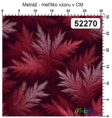 OB Metráž vínová námraza náš tisk na objednávku – výběr z materiálů