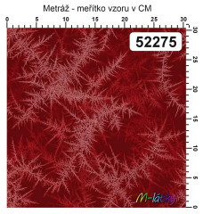 OB Metráž červená námraza náš tisk na objednávku – výběr z materiálů