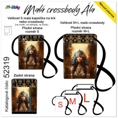 MOB Panel - Malá crossbody Ála - výběr z rozměrů - Kleopatra - starověký Egypt návod k panelu zdarma - více v popisu produktu