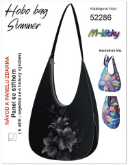 MOB Panel k ušití  - Hobo bag Summer - černá lilie - výběr z materiálů