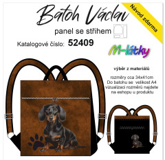 MOB Panel překlápěcí batoh Václav Classic - jezevčík panel se střihem tisk na objednávku