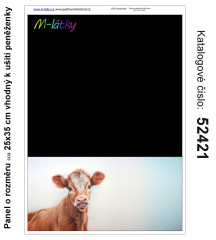 MOB Panel  o rozměru 25x35 cm - vhodný na ušití peněženky - kráva výběr z variant materiálu - vlastní sublimační tisk na objednávku