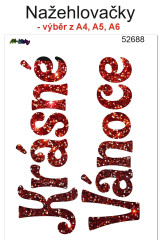 MOB Nažehlovačky - velikost archu A4, A5 nebo A6 - Krásné Vánoce