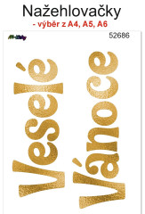 MOB Nažehlovačky - velikost archu A4, A5 nebo A6 - Veselé Vánoce