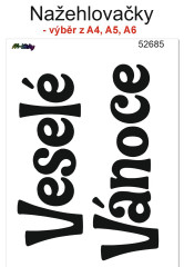 MOB Nažehlovačky - velikost archu A4, A5 nebo A6 - Veselé Vánoce