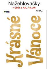 MOB Nažehlovačky - velikost archu A4, A5 nebo A6 - Krásné Vánoce