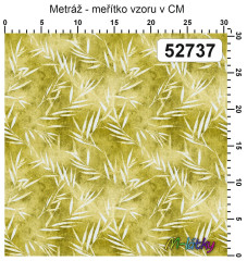 OB Metráž kolekce vintage zelené květy náš tisk na objednávku – výběr z materiálů