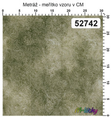 OB Metráž kolekce vintage zelené květy náš tisk na objednávku – výběr z materiálů