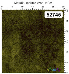 OB Metráž kolekce vintage zelené květy náš tisk na objednávku – výběr z materiálů