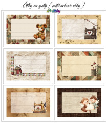 OB Štítky na quilty bavlněný satén tisk na objednávku