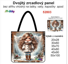 MOB Dvojitý zrcadlový panel - výběr z rozměrů - vánoční andělka