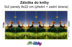MOB Panel k ušití - záložka do knihy (3x2 ks panelů o rozměru 8x22 cm) - malý princ kočárkovina