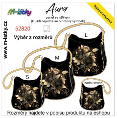 MOB Panel se střihem - kabelka Aura - Gothic růže fotonávod v popisu produktu - výběr z rozměrů