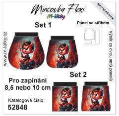 MOB Panel - Mincovka Flexi (pérko 8,5 nebo 10 cm) - čerti tisk na objednávku
