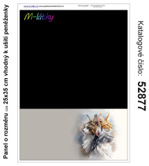MOB Panel  o rozměru 25x35 cm - vhodný na ušití peněženky - mainská mývalí kočka výběr z variant materiálu - vlastní sublimační tisk na objednávku