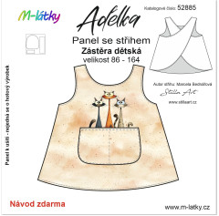 MOB B - Panel se střihem - šatová zástěra Adélka - tři kočky