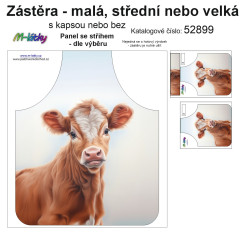 MOB Panel k ušití  - kráva malá, střední,velká - s kapsou nebo bez - výběr z variant a materiálů