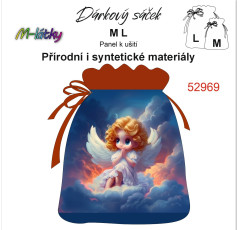 MOB Dárkový sáček Andělka - panel se střihem náš tisk na objednávku - výběr z variant