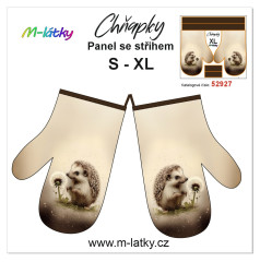 MOB Kuchyňské rukavice chňapky(chňapka) - ježek s pampeliškou Panel se střihem - fotonávod v popisu produktu