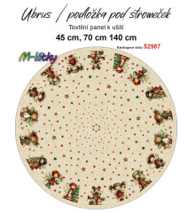 OB Panel se střihem kulatý ubrus/podložka pod stromeček - vánoční víly - náš tisk na objednávku