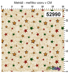 OB Metráž barevné hvězdičky náš tisk na objednávku – výběr z materiálů