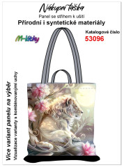 MOB Nákupní taška - lev panel se střihem náš tisk na objednávku