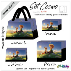 MOB Panel k ušití - Set taštiček Cosmo (Jana, Jiřina, Petra, Irena) - Malý princ vlastní tisk na objednávku - výběr z variant
