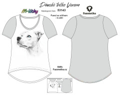 MOB F - Panel se střihem - dámské tričko Verona - pes Digitální tisk m-látky - výběr z variant  střih Fazonetka
