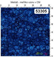 OB Metráž kolekce spirály (tisk není metalický) v odstínu barvy: modrá náš tisk na objednávku – výběr z materiálů