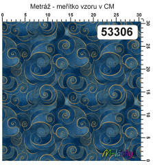 OB Metráž kolekce spirály (tisk není metalický) v odstínu barvy: modrá náš tisk na objednávku – výběr z materiálů